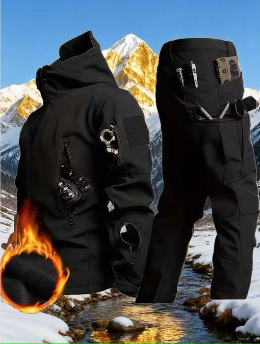 Softshell костюм чоловічий — комфортний, теплий, вітростійкий НА ФЛІСІ