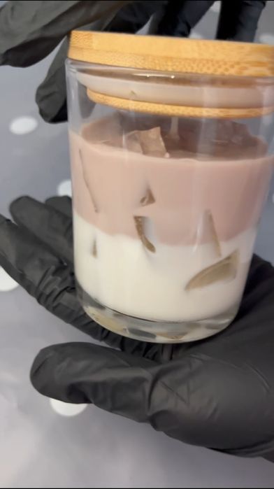 Свічка ручної роботи ice latte