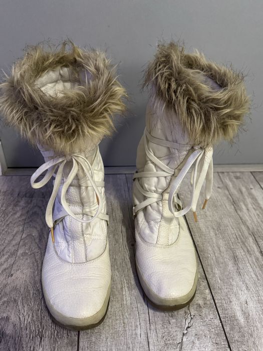 Buty śniegowce białe