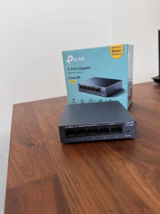 Switch de rede TP-link LS 105G 5 portas gigabit