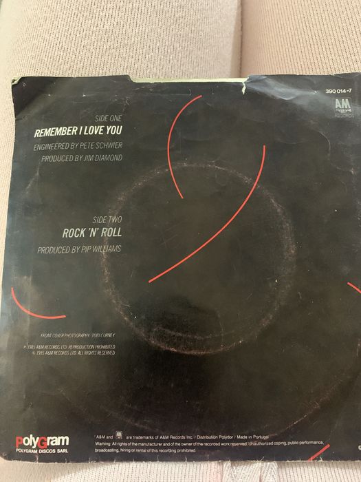 Disco de vinil “Jim Diamond - Remember I love you”