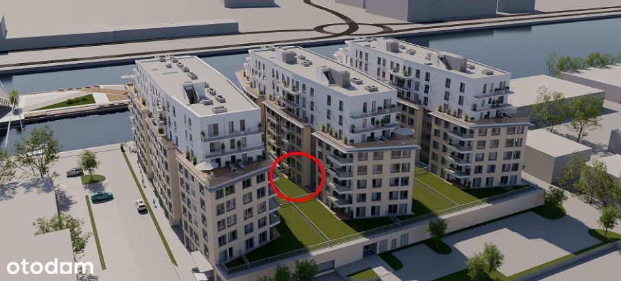 Bezpośrednio Apartament z 80 m2 ogródkiem nad Odrą, gotowe do odbioru