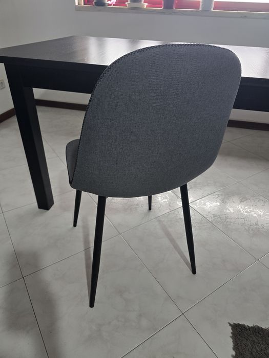 4 Cadeiras jantar cinzento