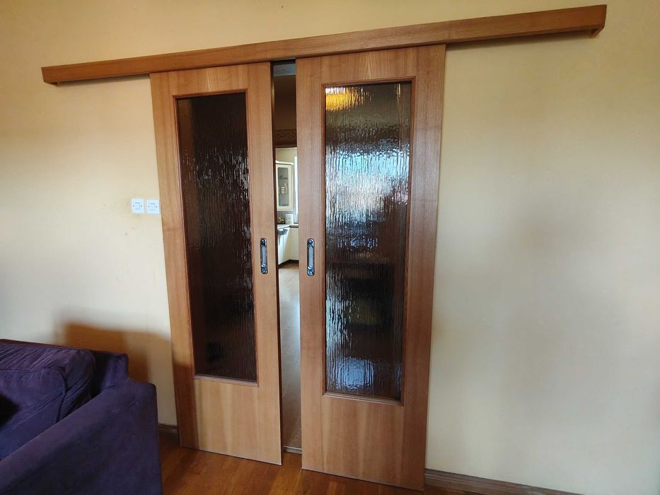 Drzwi wewnętrzne, podwójne, przesuwane