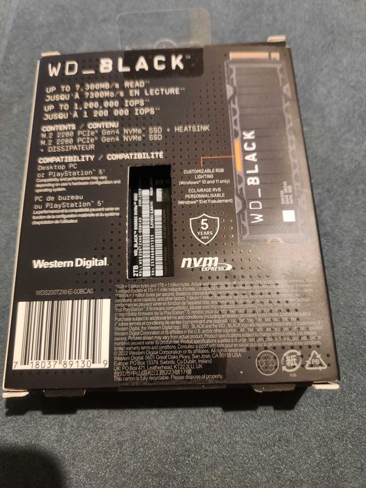WD Black SN850X SSD Game Drive + Heatsink