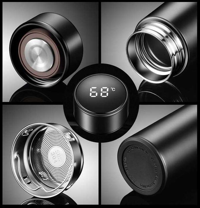 Nowy termos smart z wyświetlaczem LED 500 ml