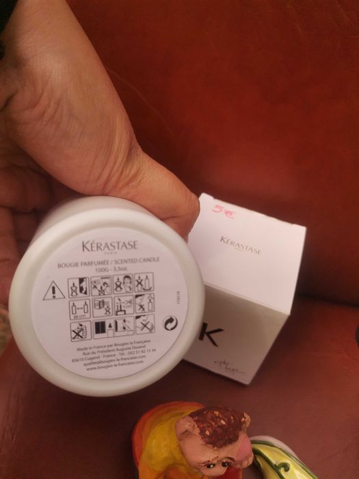 Decoração, vela, caixa, estatuetas