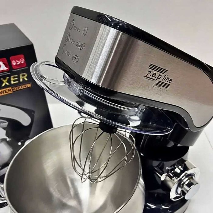 Тістоміс міксер комбайн кухонний тістомішалка тестомес з насадками 6л