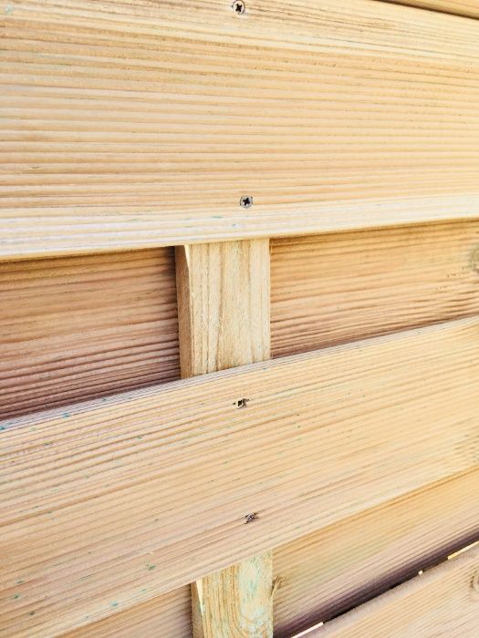 Pergola Płot Drewniany Ogrodowy Lamelowy Ryflowany Skręcany Solidny