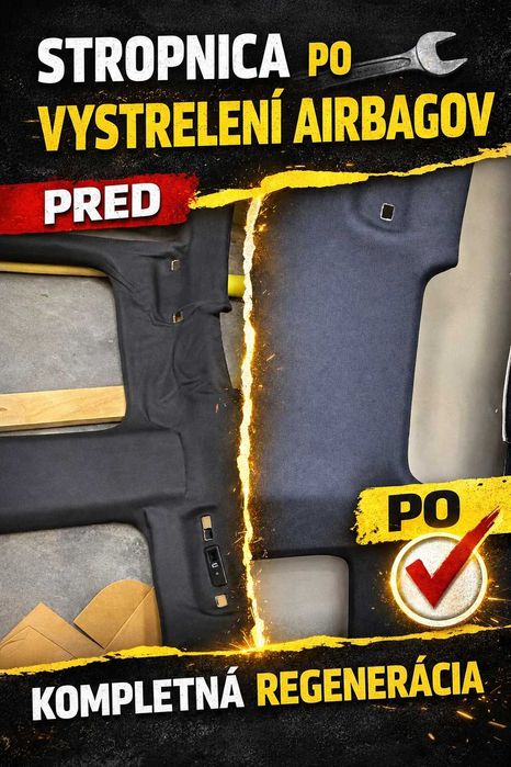 Naprawa podsufitki Jabłonka/ Oprava stropnice po vystrelení airbagov – Jablonka