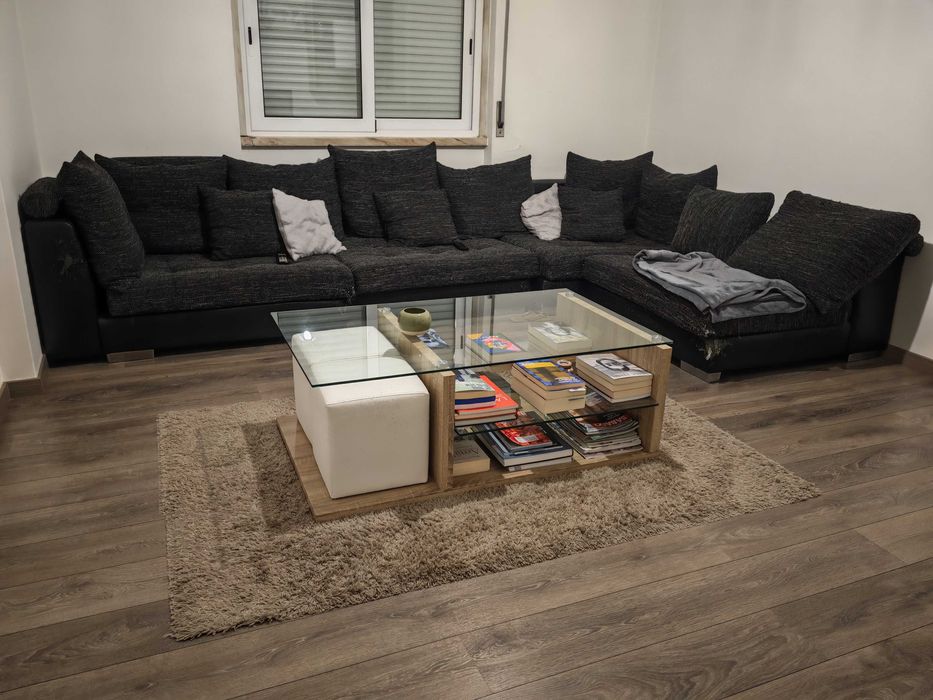 Conjunto de Sala - Sofá + mesa centro + móvel Tv