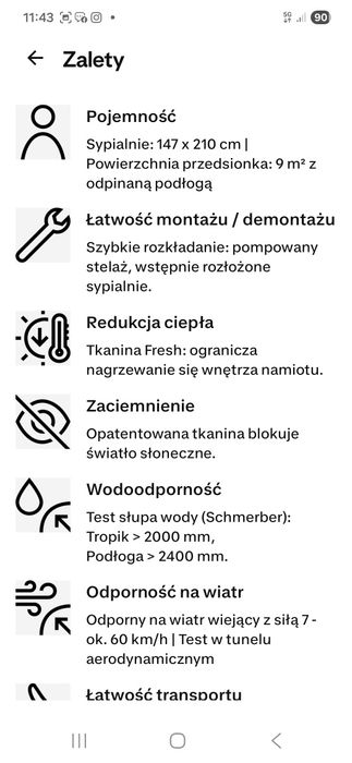 Namiot quechua air 8.4