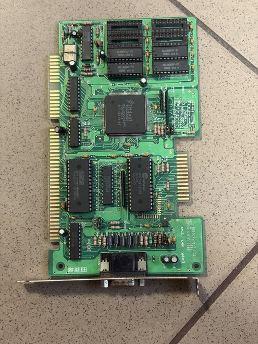 Karta Graficzna Trident TVGA8900C ISA | Retro PC | sprawna 100%