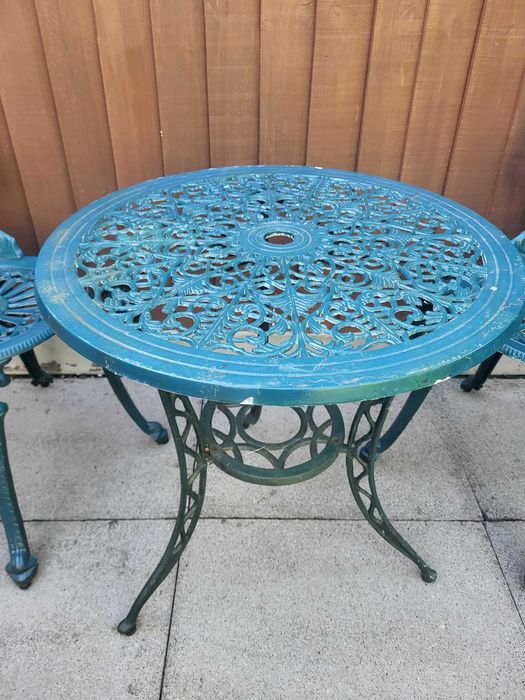 Bistro zestaw mebli ogrodowych żeliwo/ aluminium. Super jakość i cena