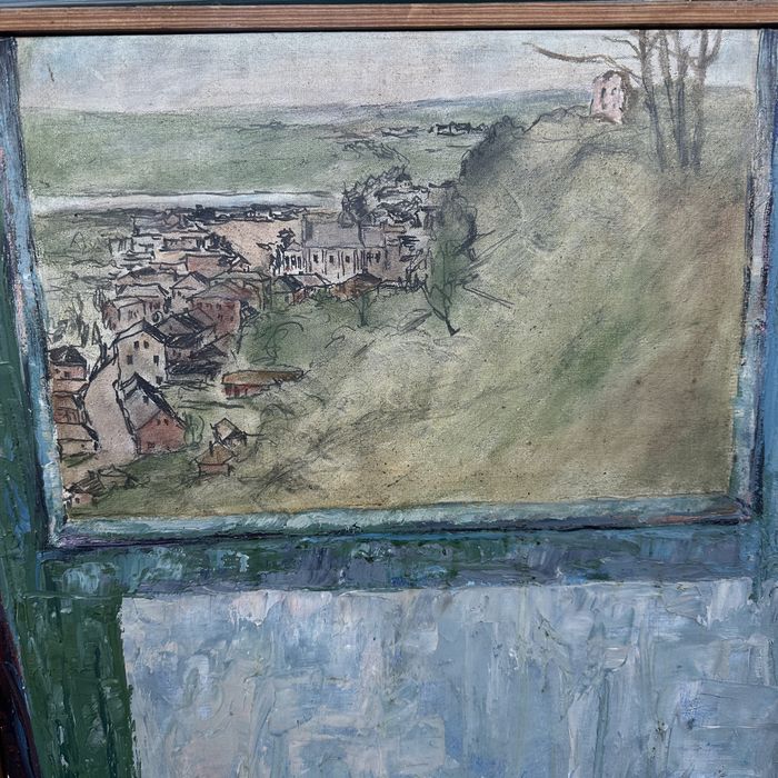 Alojzy Siwecki (1912-1988) „Stara kobieta”  stary olejny obraz