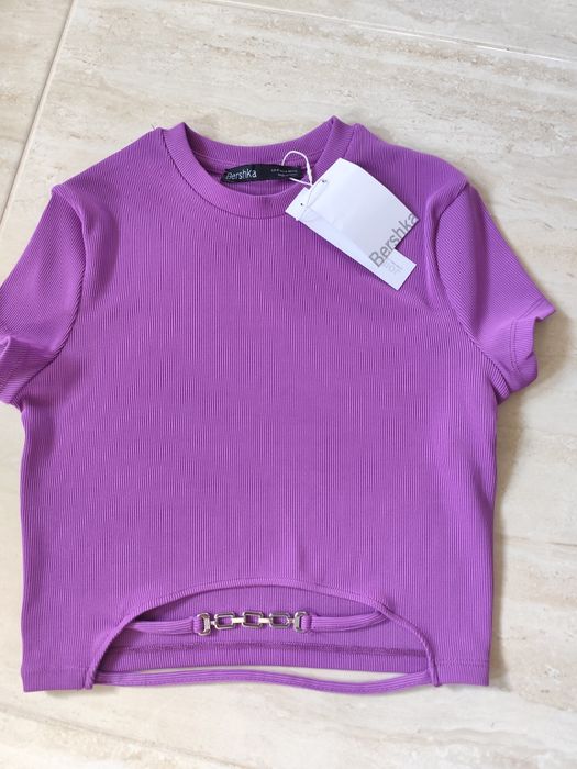 Bershka crop top koszulka t-shirt nowa S M