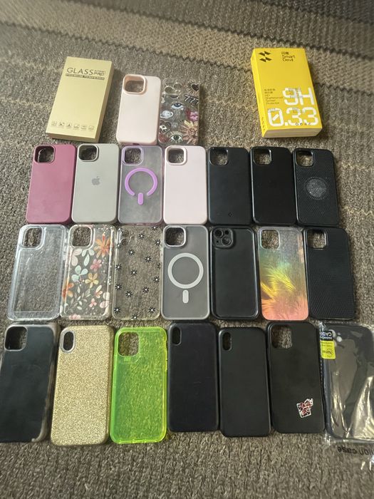 Великий лот для iPhone: 20+ чохлів (12/12 Pro, 13 Pro, XR, XS, 11 Pro) + 6 кабелів, 2 блочки, 3 захисні стекла