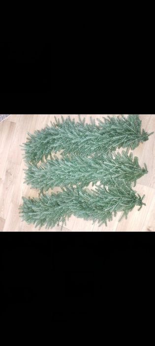 Ялинкова гірлянда на камін,перила.Новорічний декор,штучна лита гілка.