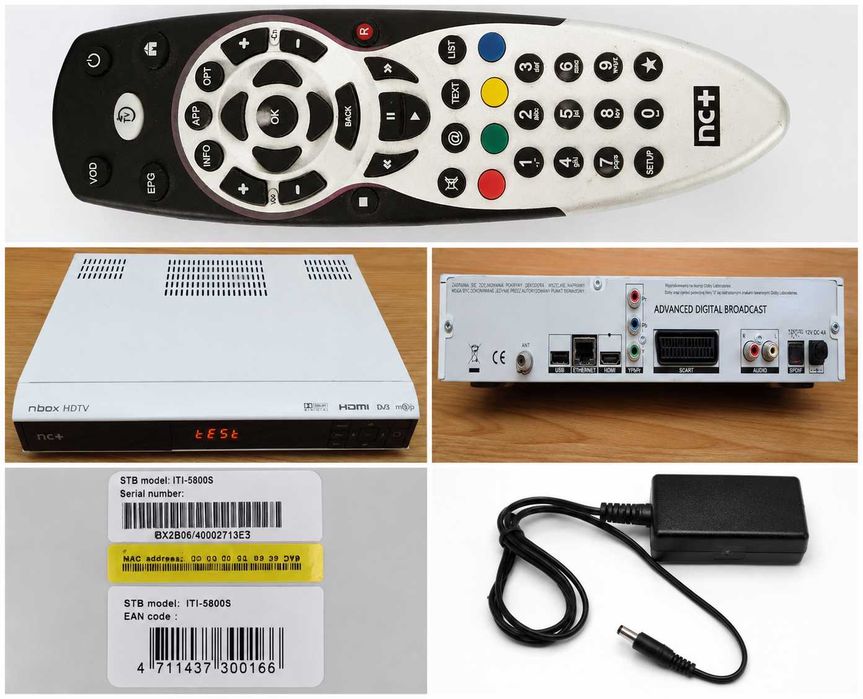 Dekoder Tuner satelitarny nBox HDTV ITI-5800S nc+ CANAL+ Białystok