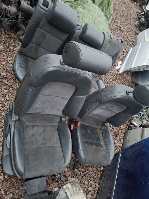 Audi a3 8p fotele pół skóra alcantara boczki 5 drzwi
