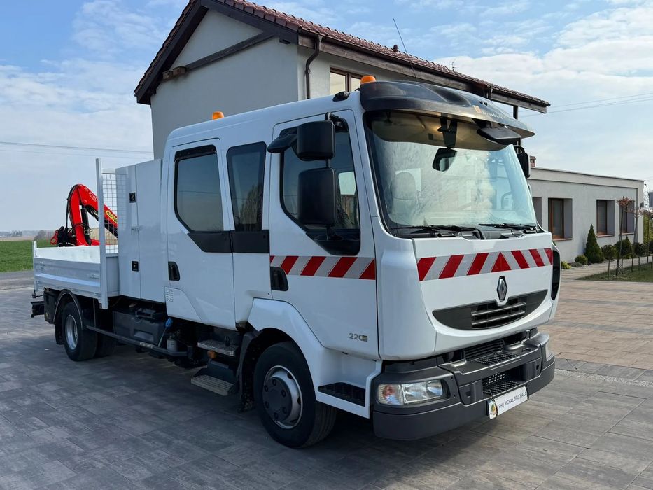Renault Midlum 220 DXI  Skrzynia HDS PALFINGER PK 2700 Doka 6 osobowy Hak  FILM