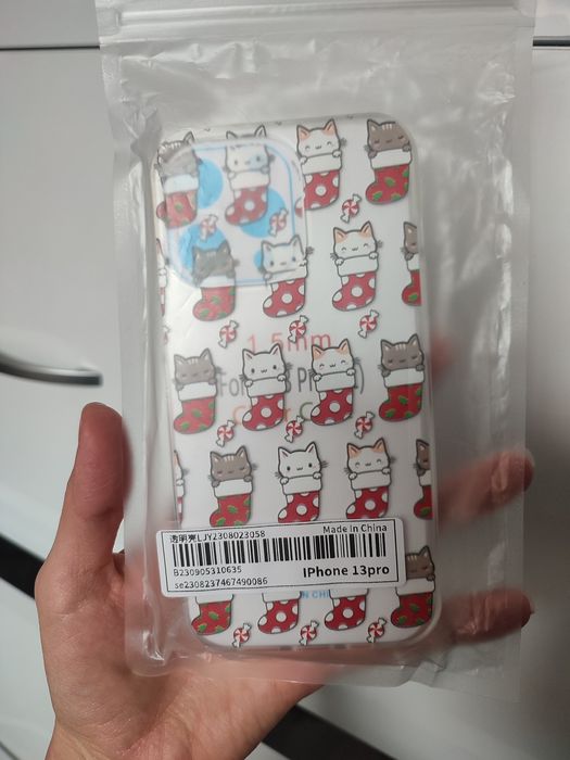 Case etui na iPhone 13 pro pokrowiec plecki 13pro nowe koty xmas