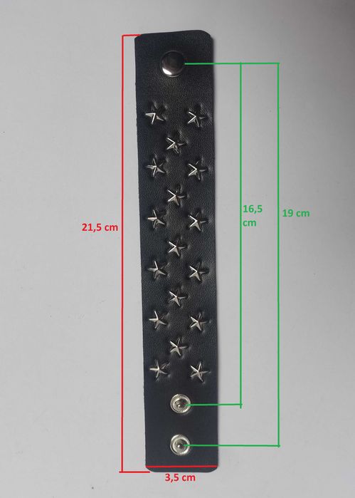 Pieszczocha, bransoletka: ćwieki gwiazdki (metal, rock, gothic, punk)