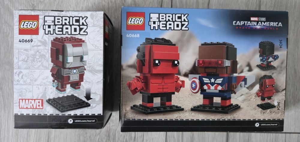 Nowe 2x Lego BrickHeadz Marvel Iron Man, Kapitan Ameryka i Hulk