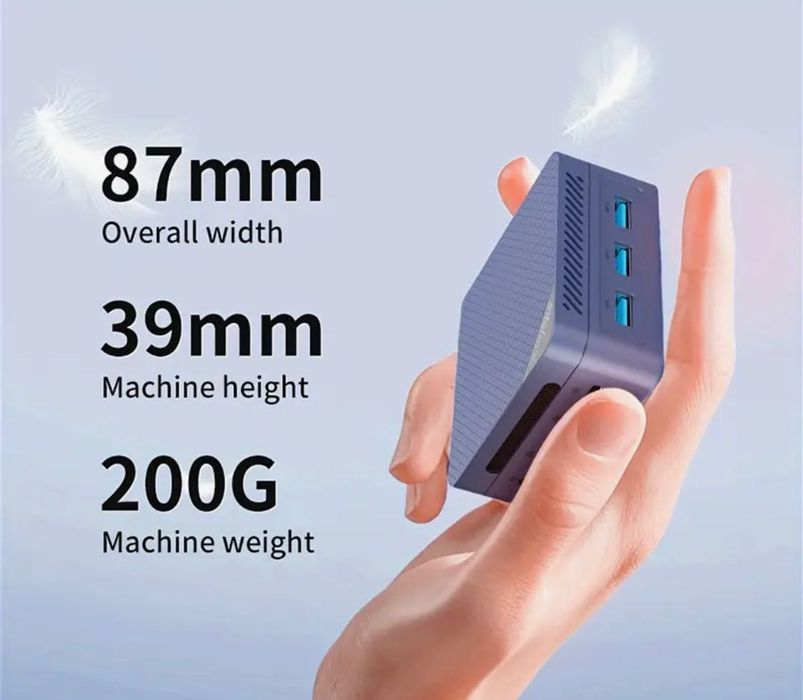 Безшумний геймерський Міні ПК DDR 5,Intel N 95,WiFi 5, 4k зображення