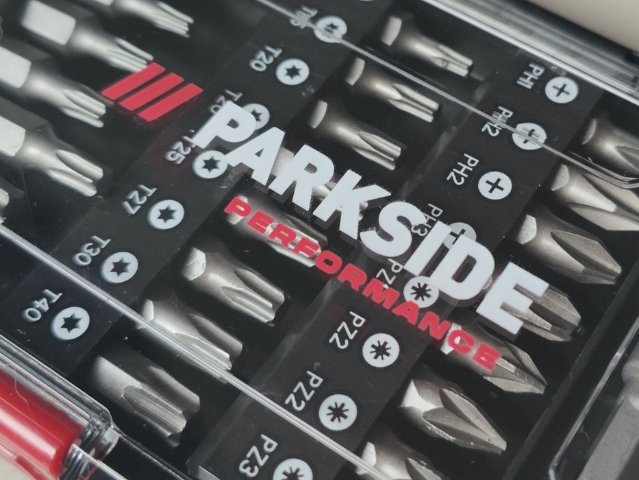 39-elementowy zestaw PARKSIDE PERFORMANCE 25 bitów i 14 wierteł