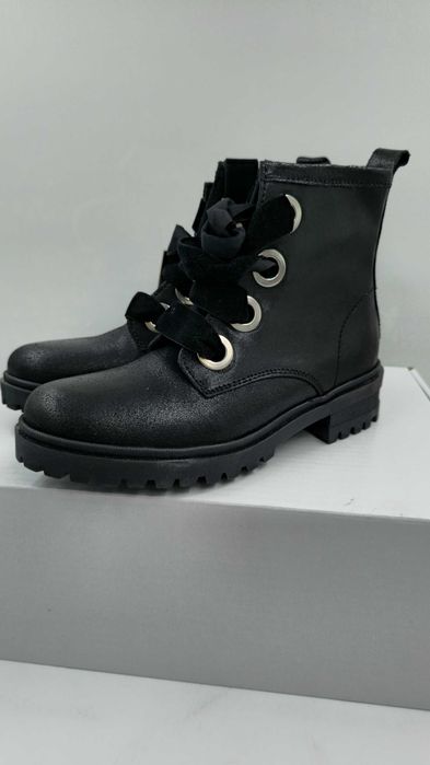 Damskie  botki skórzane  Tommy Hilfiger  czarne  R.38  TO86R