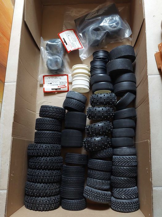 45 pneus_jantes(novos e usados), para carros escala 1:10