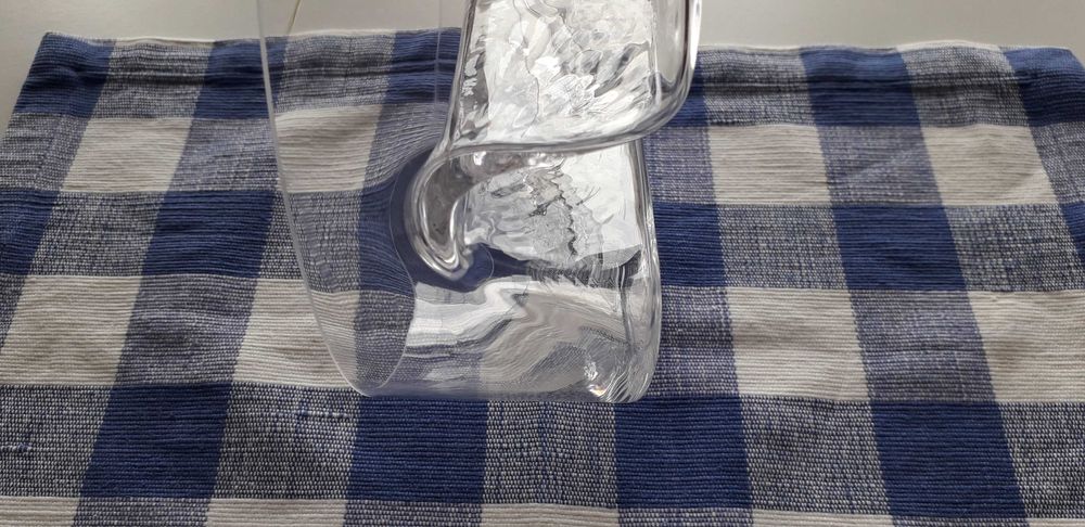 Taça de vidro fino, para saladas ou entradas, com 3 divisões