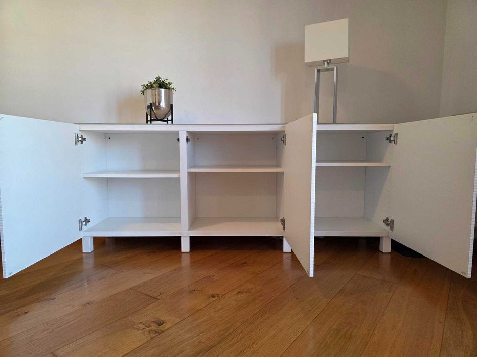 Consola / Armário arrumação BESTA (IKEA) - branco - 180x42x64 cms
