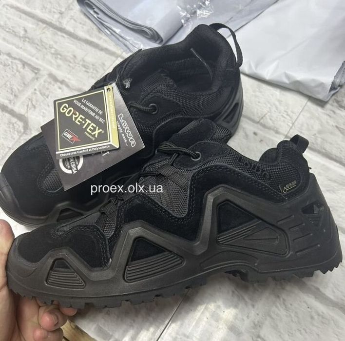Тактические кроссовки Lowa Zephyr GTX Low TF Black Gore-Tex | Военные кроссовки Лова Зефир для ВСУ, Полиции, НГУ