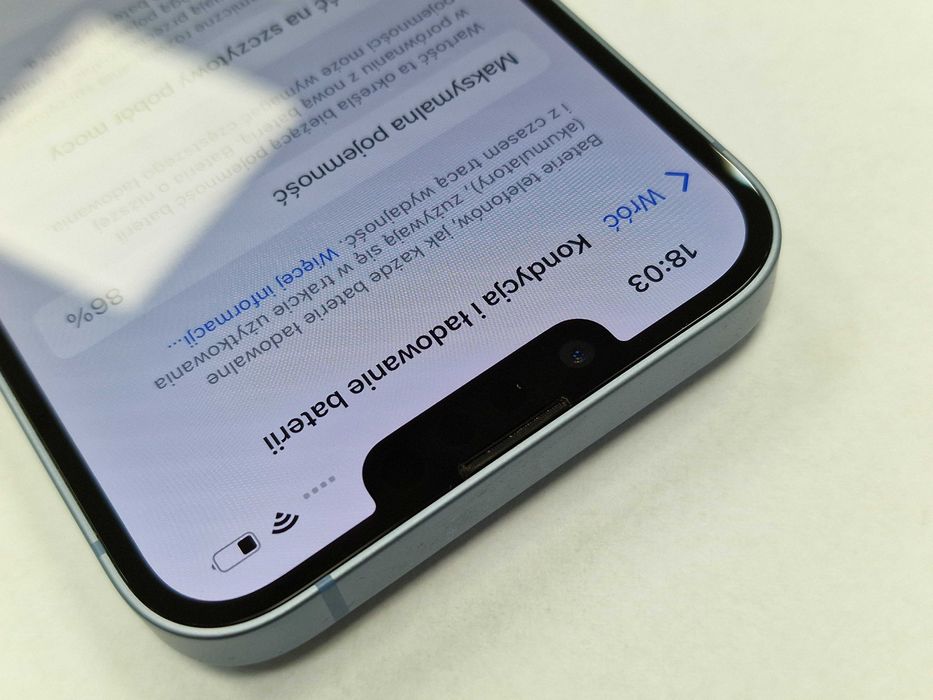 Iphone 14 128GB/ Blue/ Niebieski/ BAT 86%/ Grade A + ładowarka