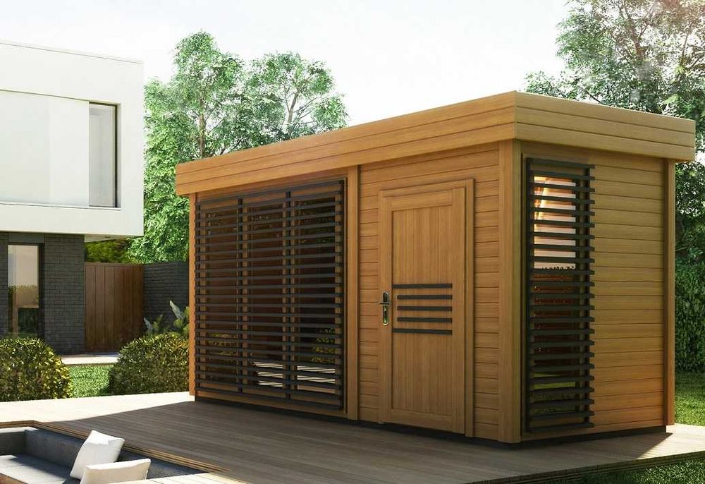 Sauna zewnętrzna fińska Musta Megiw 2x4 m Montaż Promocja