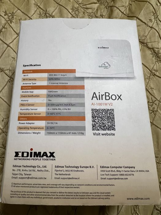 AI-1001w v2 детектор якості повітря з wi-fi