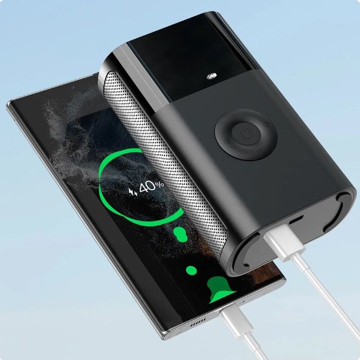 Беспроводной авто компрессор CARSUN Mini + повербанк| Насос для машины