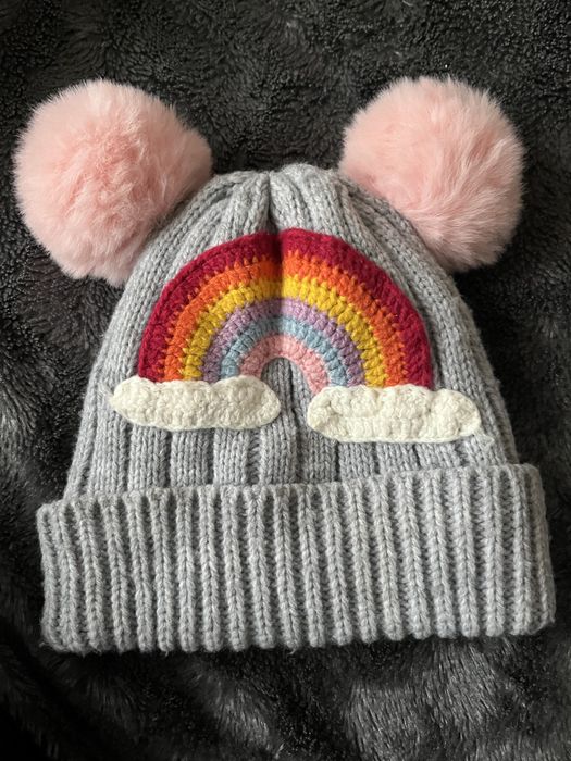 Зимова шапка на дівчинку 1-3 роки