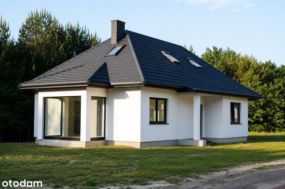 Nowy dom w lesie 145 m² | działka 12,2 ar | 4 km od miasta