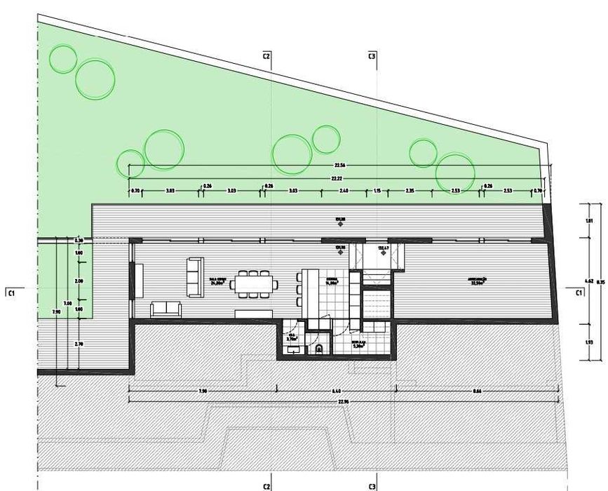 Terreno 1300m2 para construção com Projeto