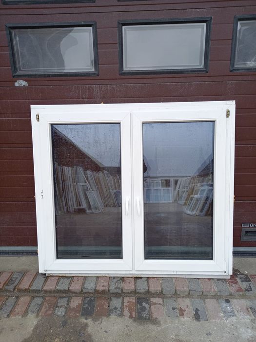 Okna 155/161x141/145 pcv dwuskrzydłowe używane DOWÓZ CAŁY KRAJ