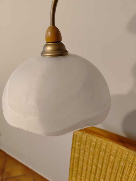 Żyrandol, szklany klosz