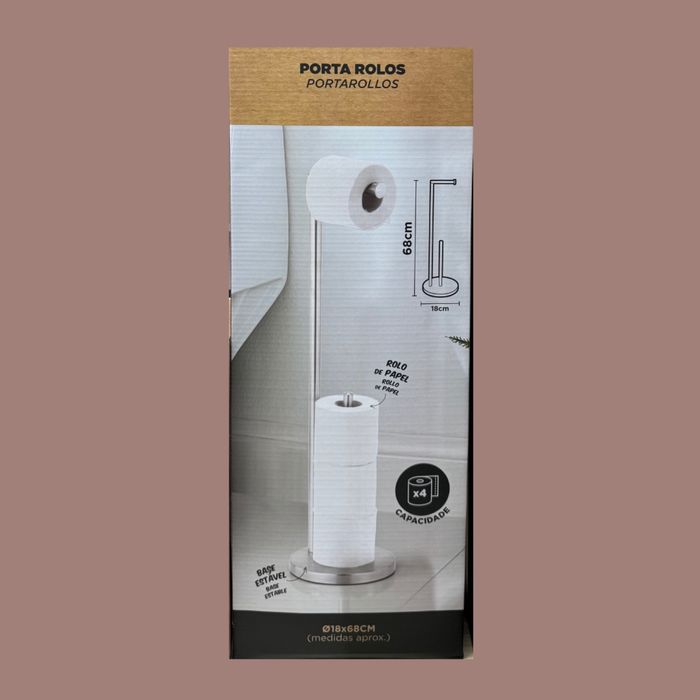 Suporte de papel higiénico de chão