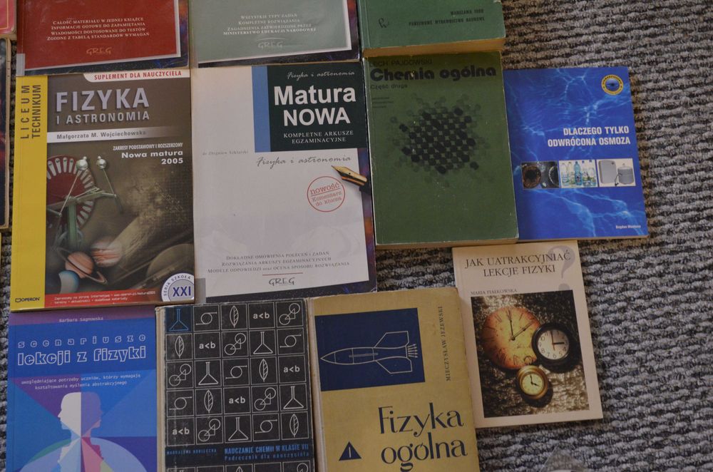 Fizyka chemia 14 książek nauczyciel student uczeń