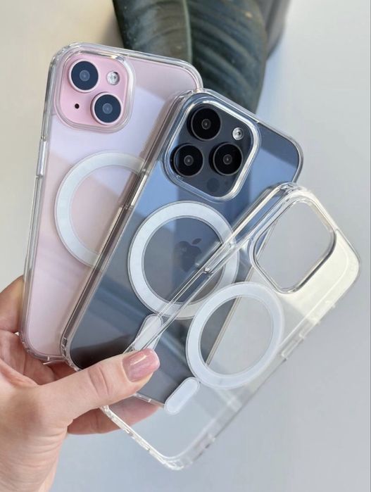 Чохол прозорий силіконовий з Magsafe iPhone 10/XR/11/12/13/14/15/16/17