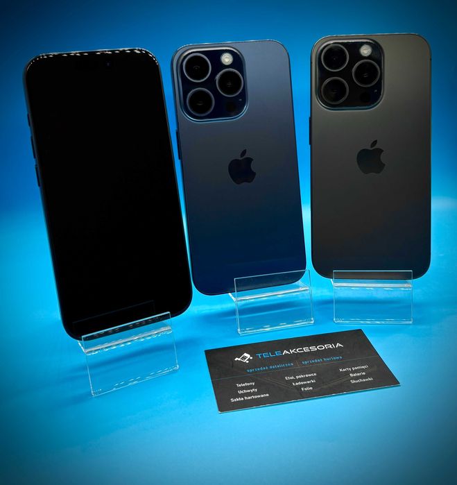 APPLE Iphone 15 Pro E-SIM |256gb | Black/Blue | IGIEŁKI |TELEAKCESORIA