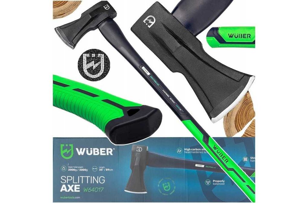 SIEKIERA ROZŁUPUJĄCA do drewna FIBERGLASS długa 2000G 89cm 2345