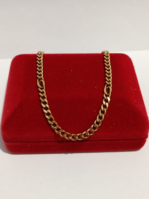 Złota bransoletka splot Figaro długość 20,5cm złoto 333